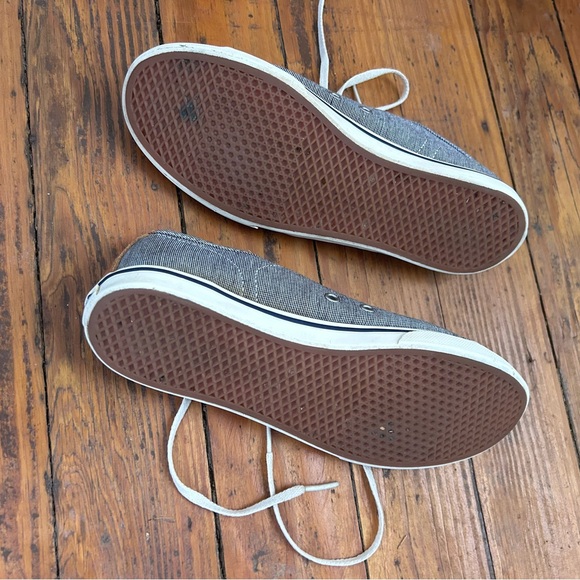 Navy & White Pinstripe Women’s Vans - Picture 5 of 8